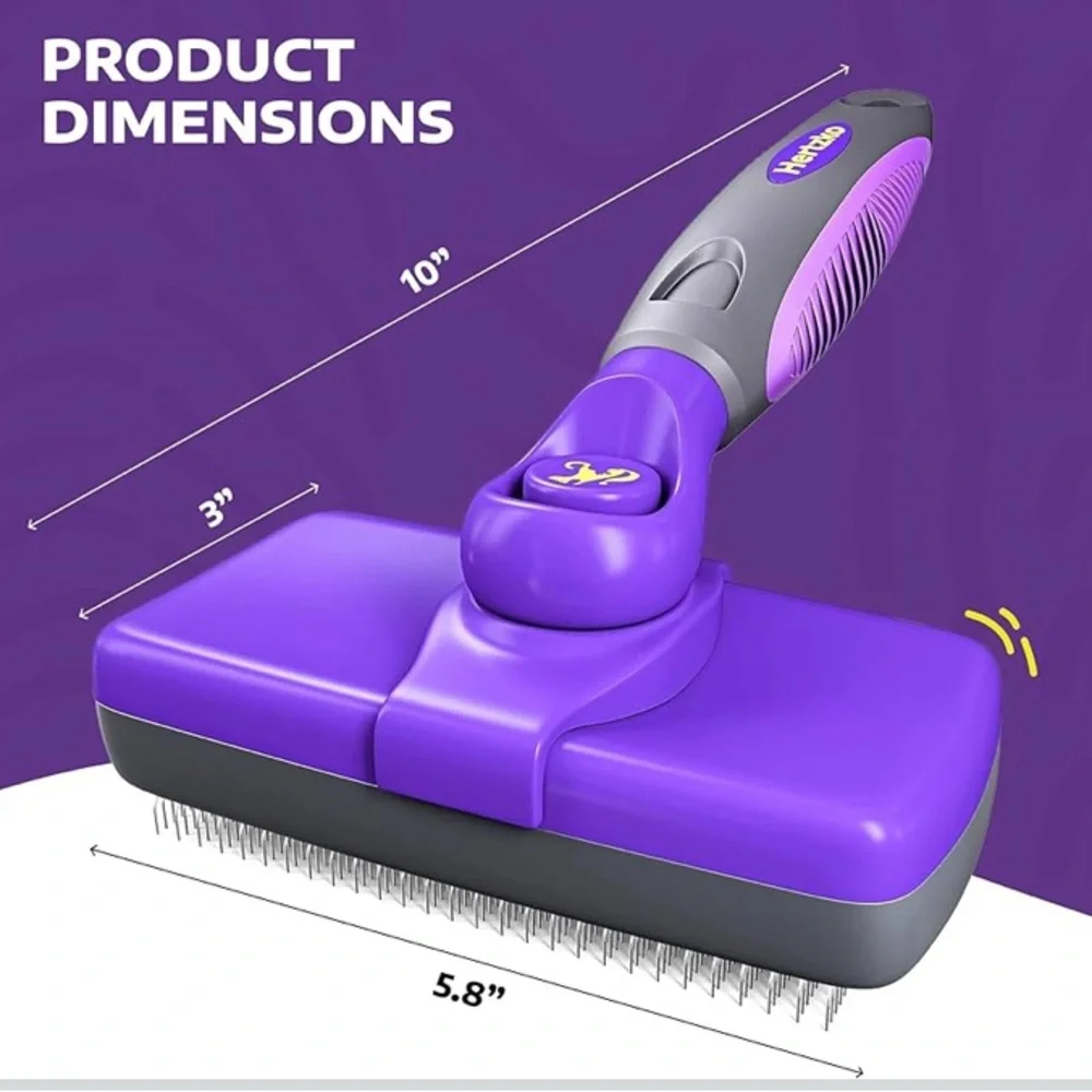 Purple Pet Grooming Brush